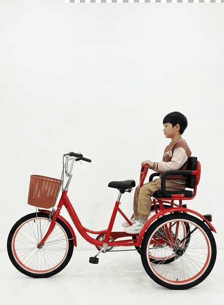 TR-24H Adult Tricycle Side Profile Showing Passenger Seating