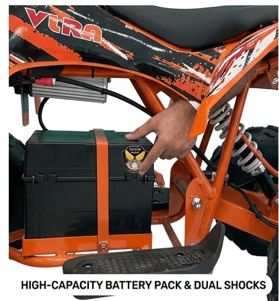 JL-008 Electric ATV High-Capacity Removable Battery Pack Close-Up